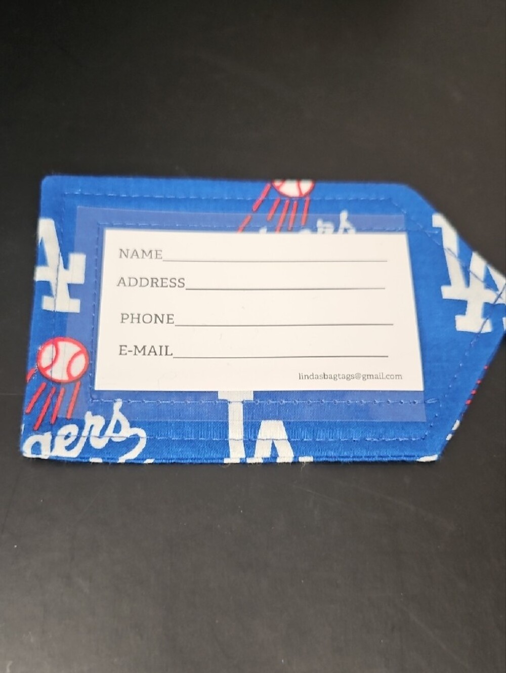 Dodgers Blue Carry-On Luggage Tag Fabric Material- NWOT - Picture 3 of 8